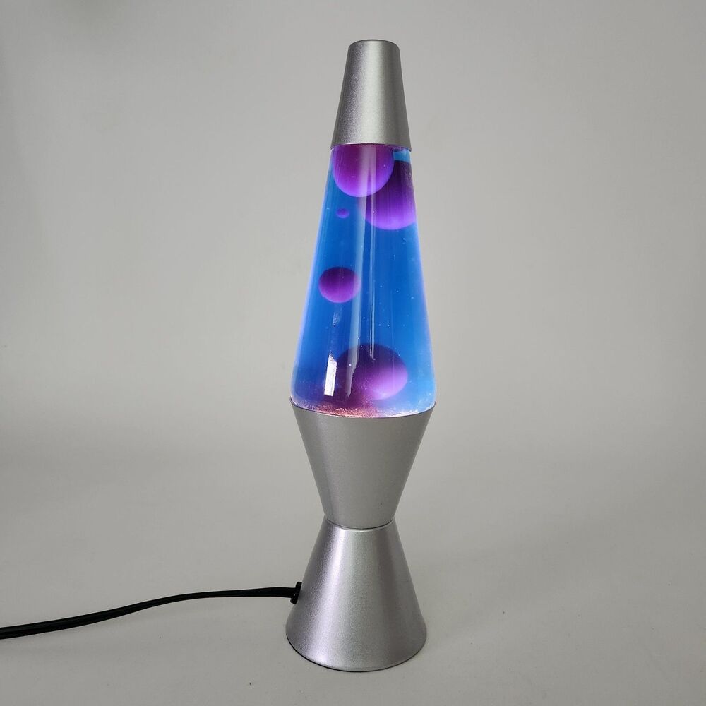 Lava Lamp Original Schylling 14.5" Blue Liquid Purple Wax F2118 Lite 2000s Y2K